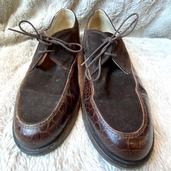 Vtg 1990’s Talbot Suede Crocodile Leather Flats - Picture 3 of 7